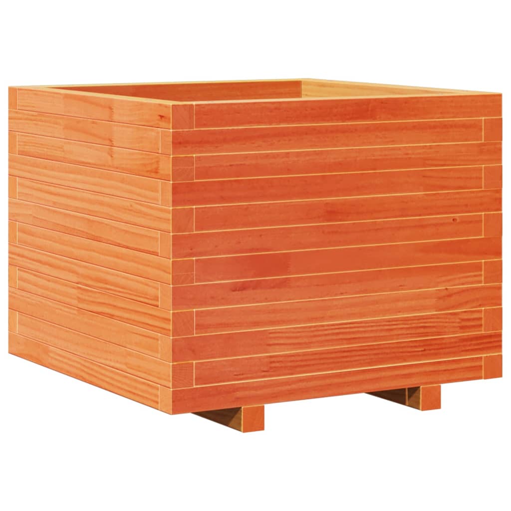Vidaxl plantenbak 60x60x49,5 cm massief groenenhout wasbruin