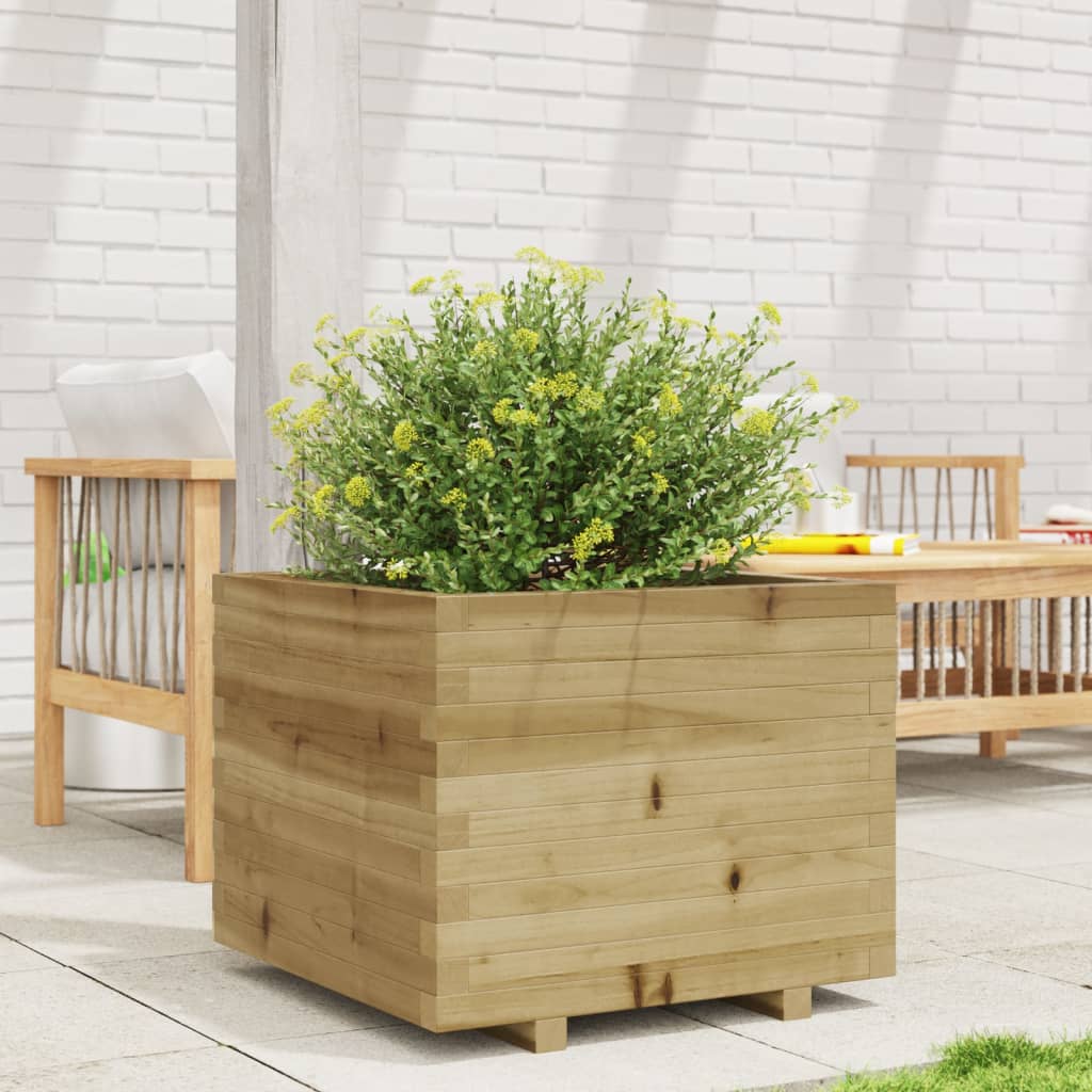 Vidaxl plantenbak 60x60x49,5 cm geïmpregneerd groenenhout