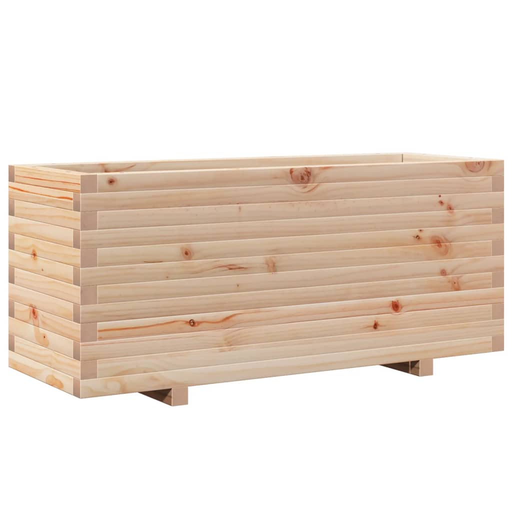 Vidaxl plantenbak 110x40x49,5 cm massief groenhout