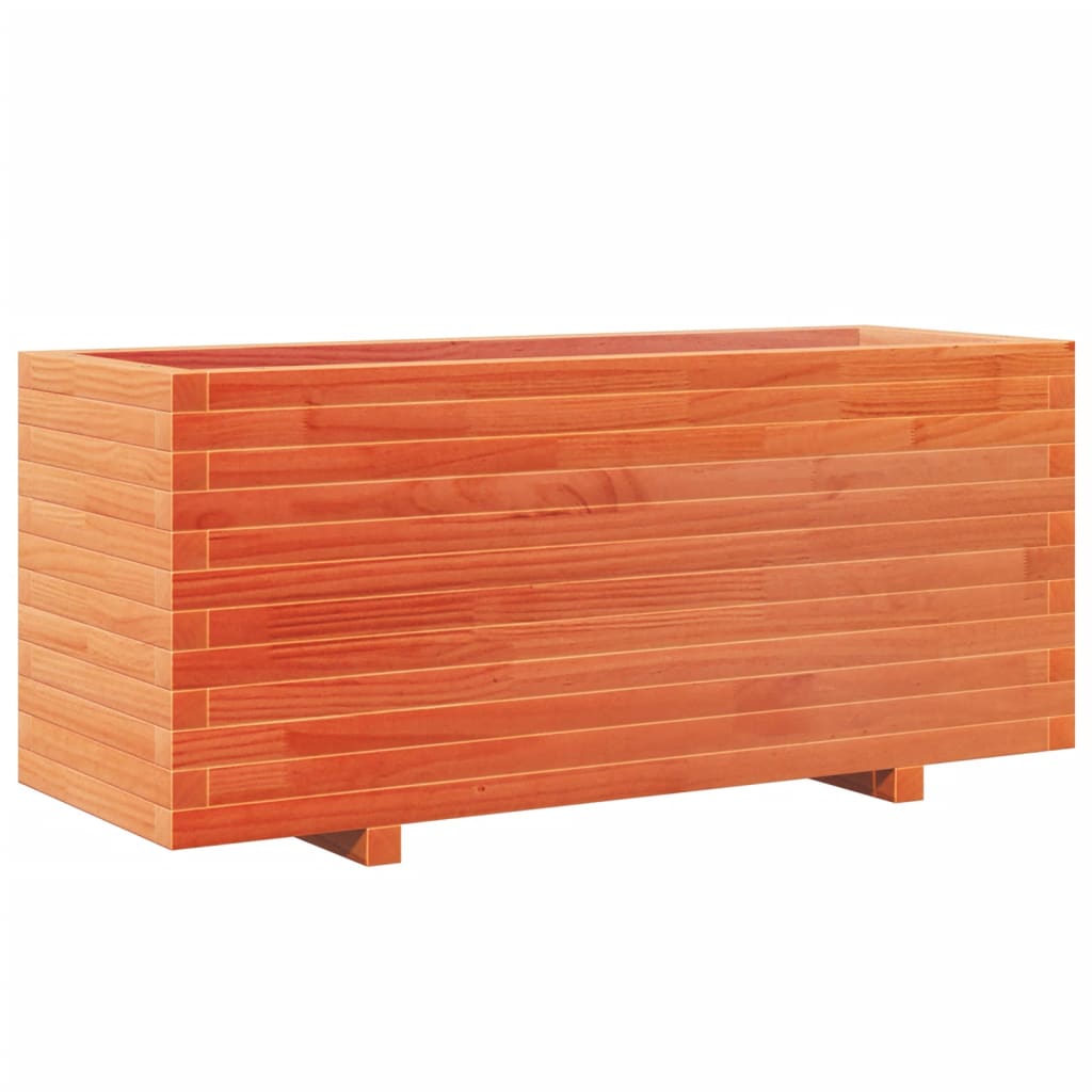 Vidaxl plantenbak 110x40x49,5 cm massief groenhout wasbruin