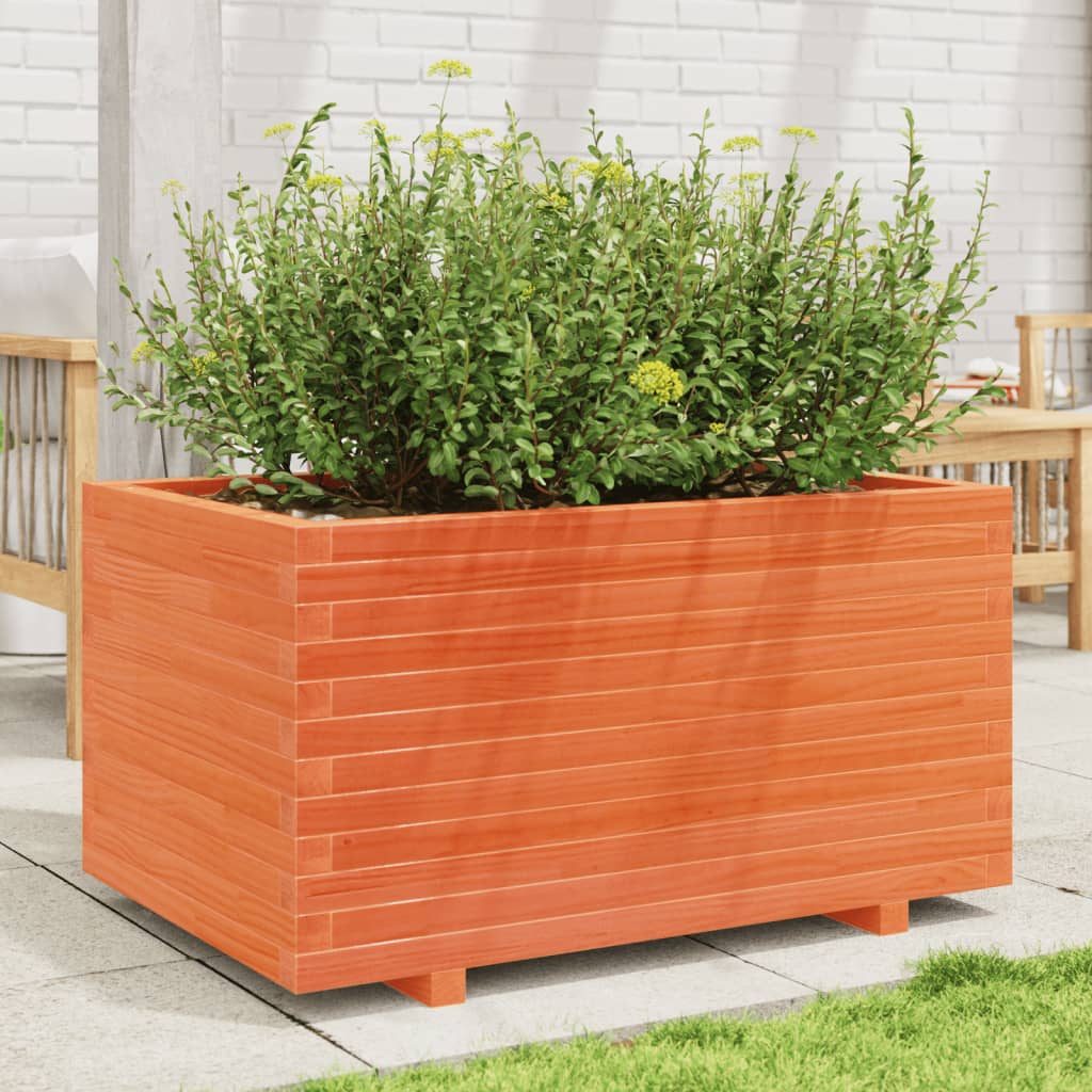 VidaXL Plantenbak 90x60x49,5 cm massief groenhout wasbruin