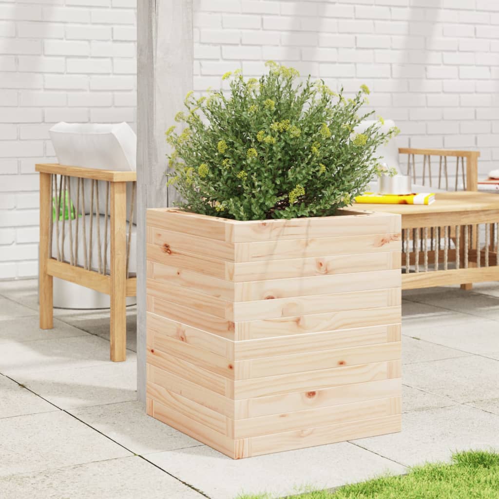 VidaXL Plantenbak 40x40x46 cm massief groenhout