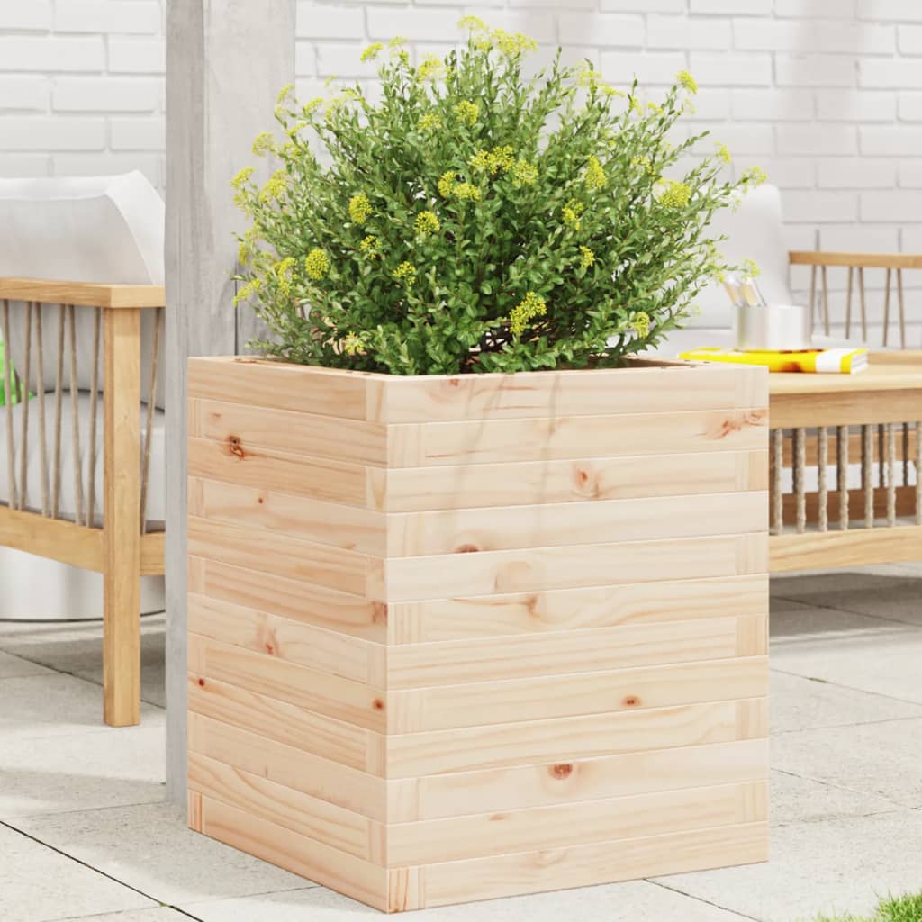 VidaXL Plantenbak 40x40x46 cm massief groenhout