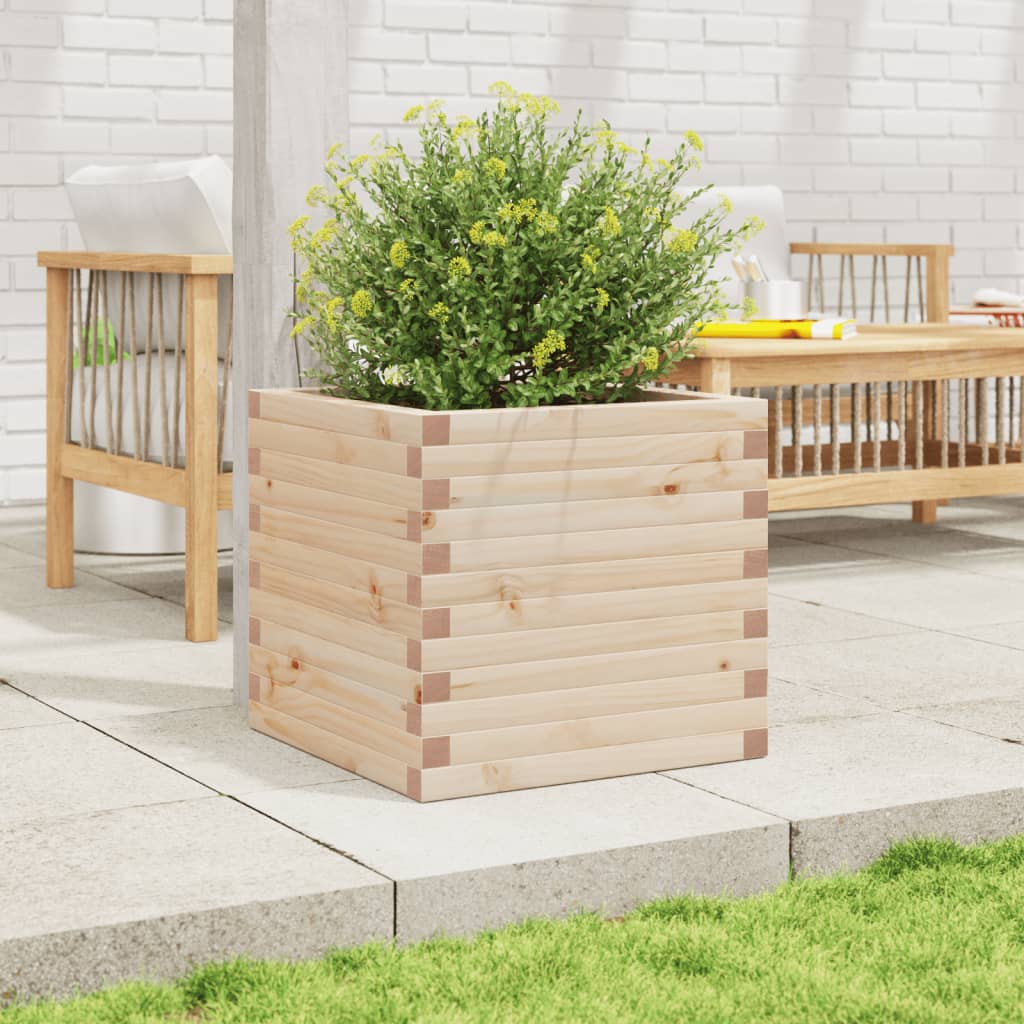 VidaXL Plantenbak 50x50x46 cm massief groenhout
