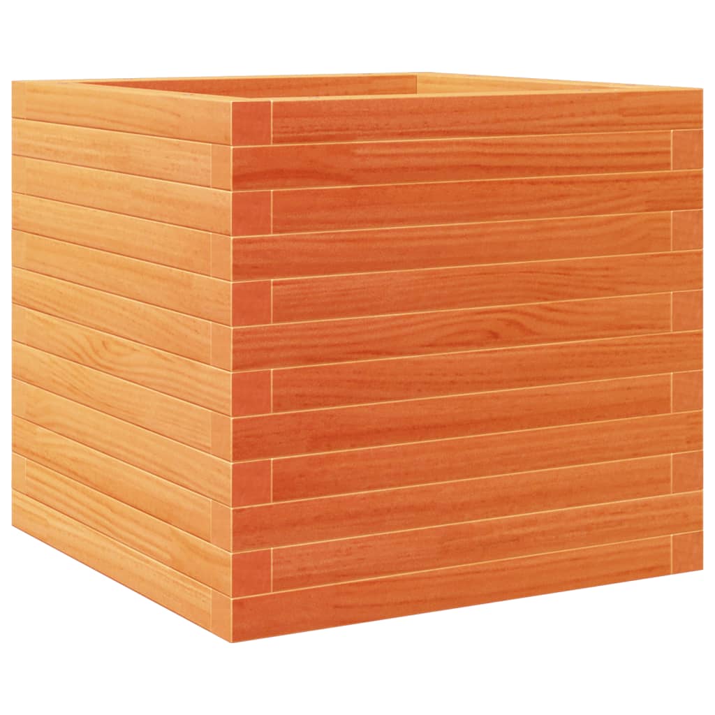 VidaXL Plantenbak 50x50x46 cm massief groenhout wasbruin
