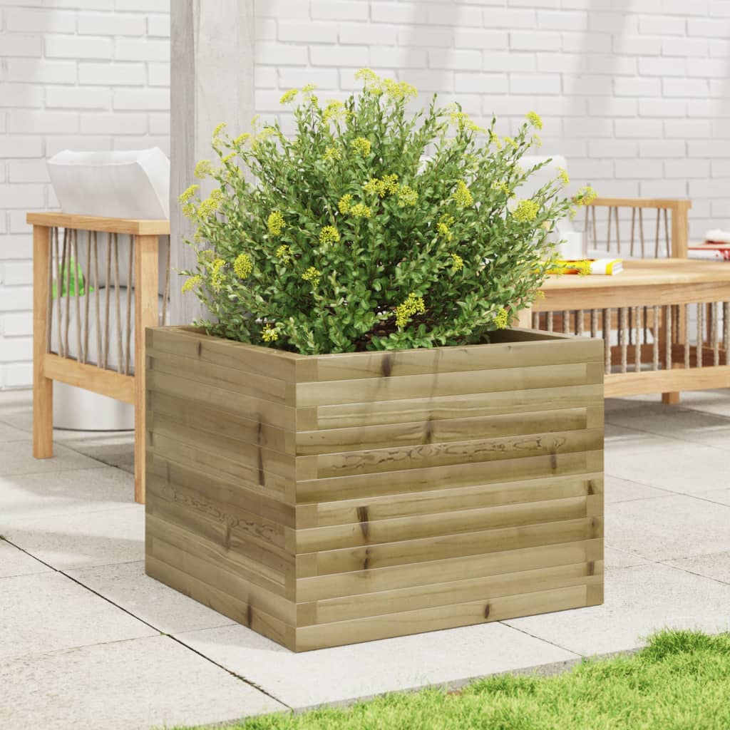 VidaXL Plantenbak 60x60x46 cm geïmpregneerd groenenhout