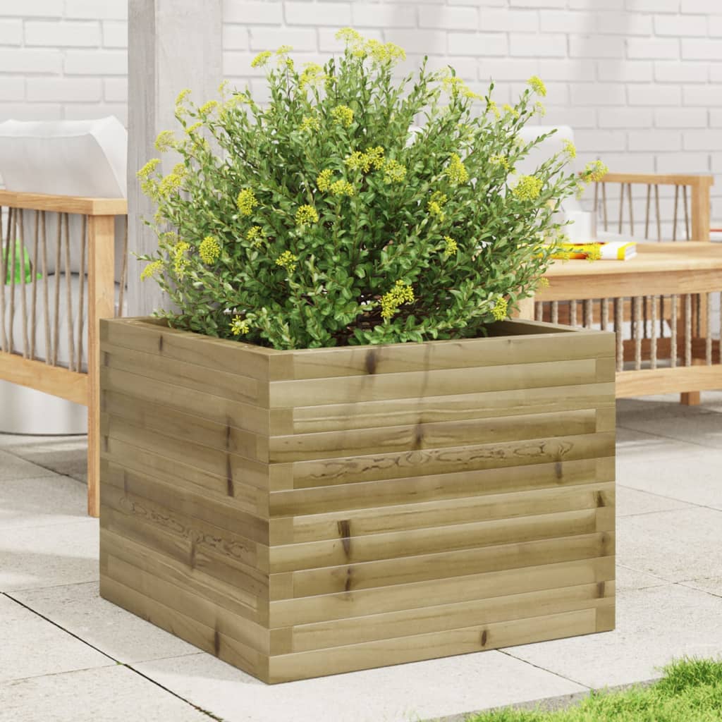VidaXL Plantenbak 60x60x46 cm geïmpregneerd groenenhout