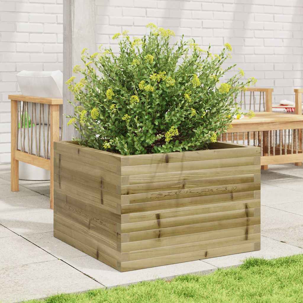 VidaXL Plantenbak 70x70x46 cm geïmpregneerd groenenhout