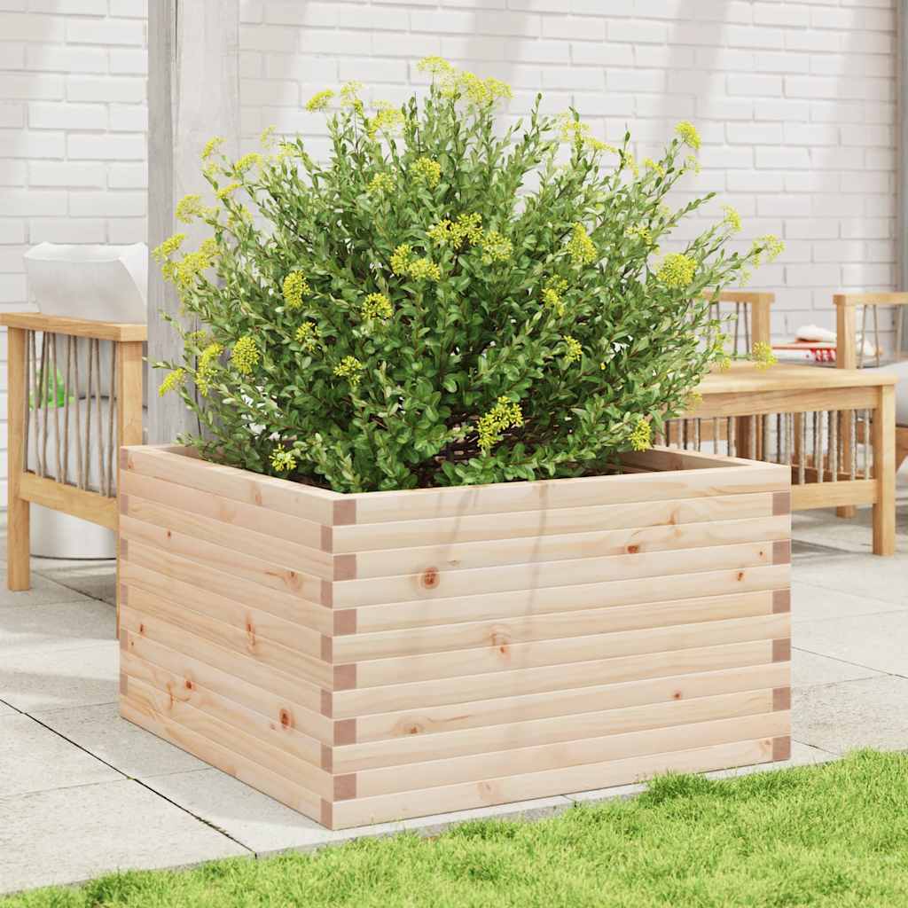 Vidaxl plantenbak 80x80x46 cm massief grenenhout