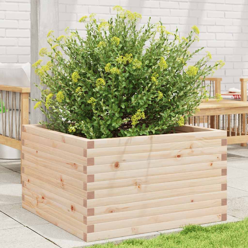 VidaXL Plantenbak 80x80x46 cm massief groenhout