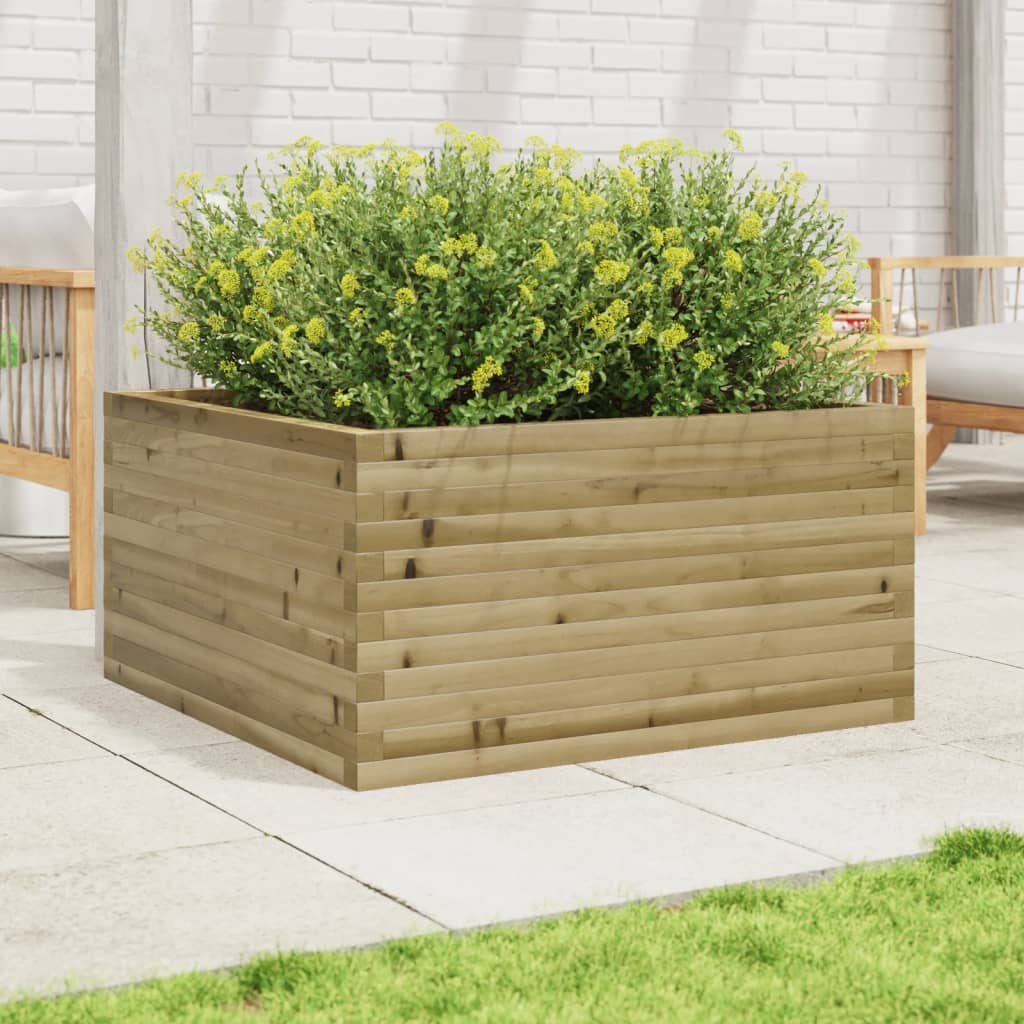 VidaXL Plantenbak 90x90x46 cm geïmpregneerd groenenhout