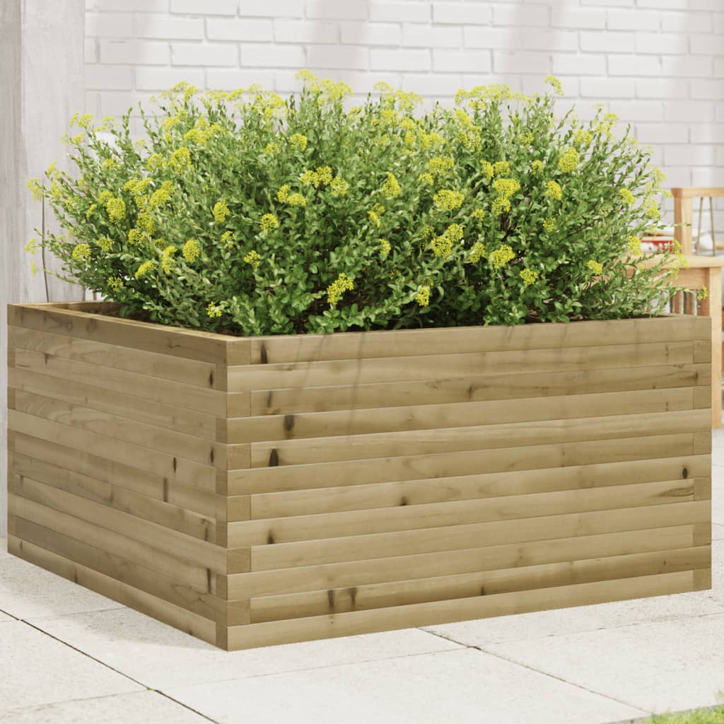 VidaXL Plantenbak 90x90x46 cm geïmpregneerd groenenhout