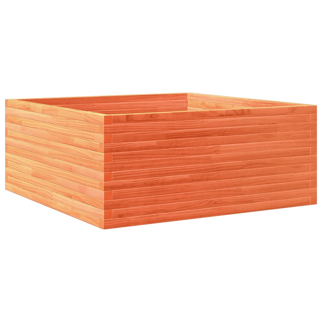 VidaXL Plantenbak 110x110x46 cm massief groenhout wasbruin