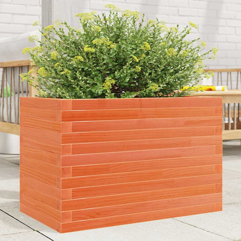 VidaXL Plantenbak 70x40x46 cm massief groenhout wasbruin