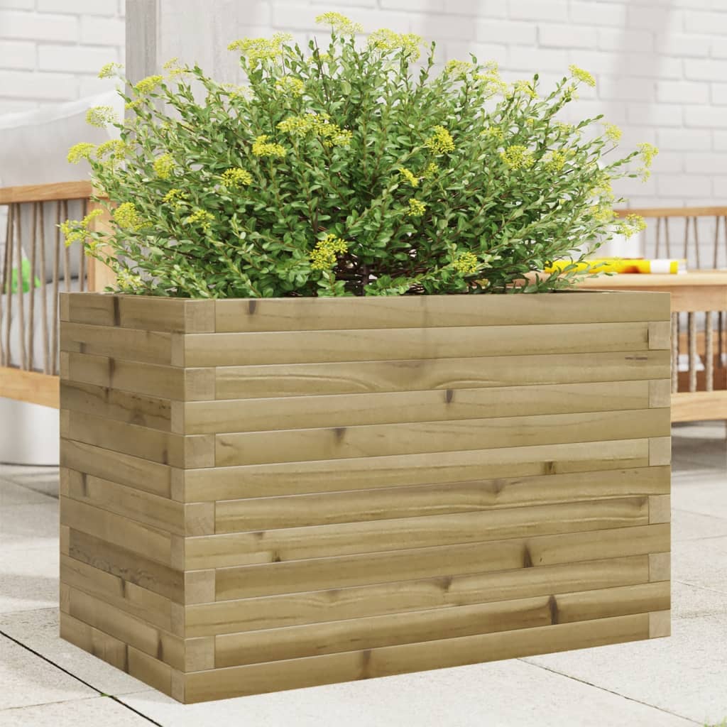 VidaXL Plantenbak 70x40x46 cm geïmpregneerd groenenhout