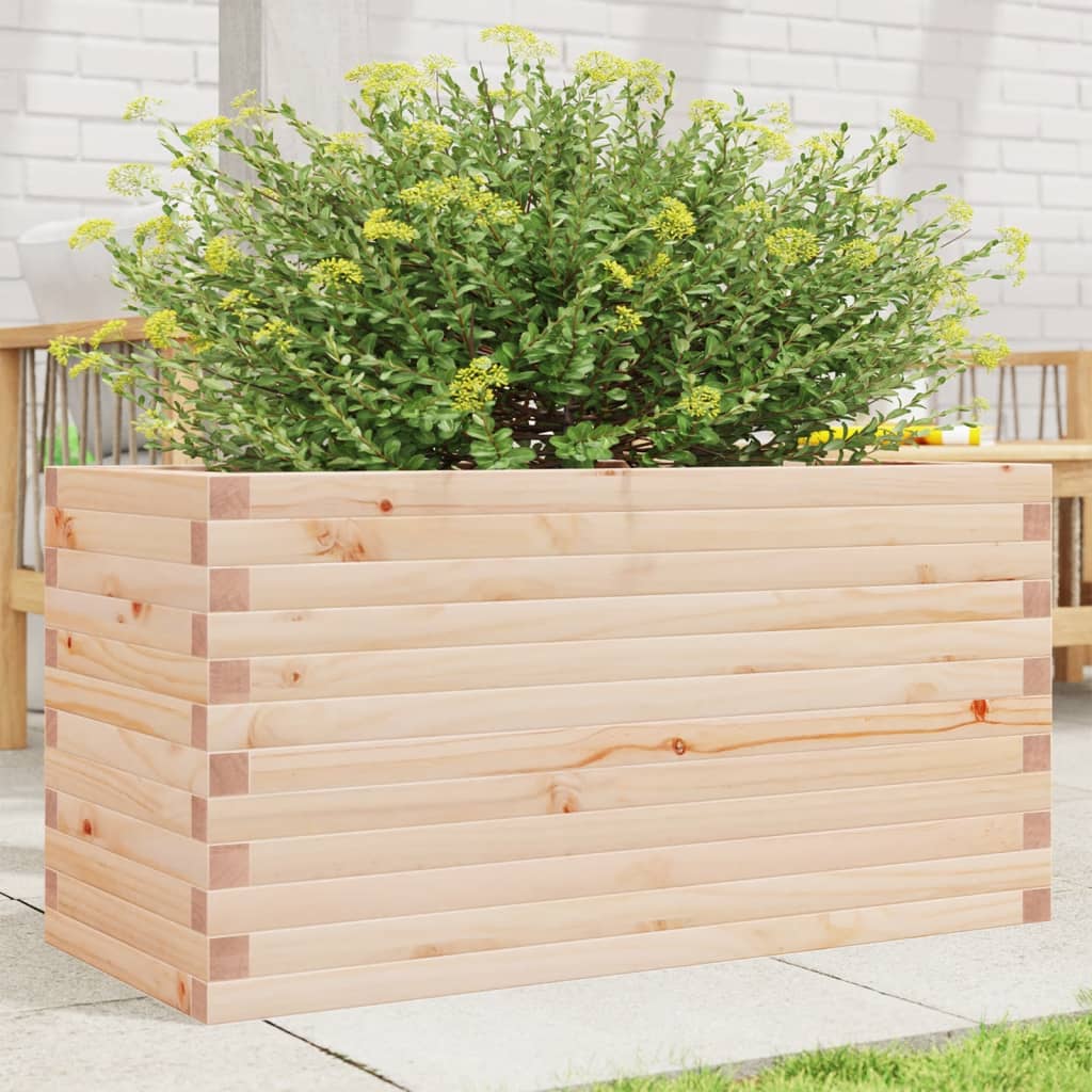 Vidaxl plantenbak 90x40x46 cm massief grenenhout