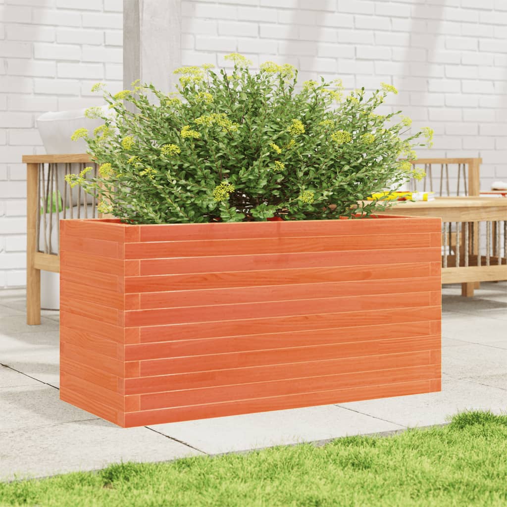 VidaXL Plantenbak 90x40x46 cm massief groenhout wasbruin