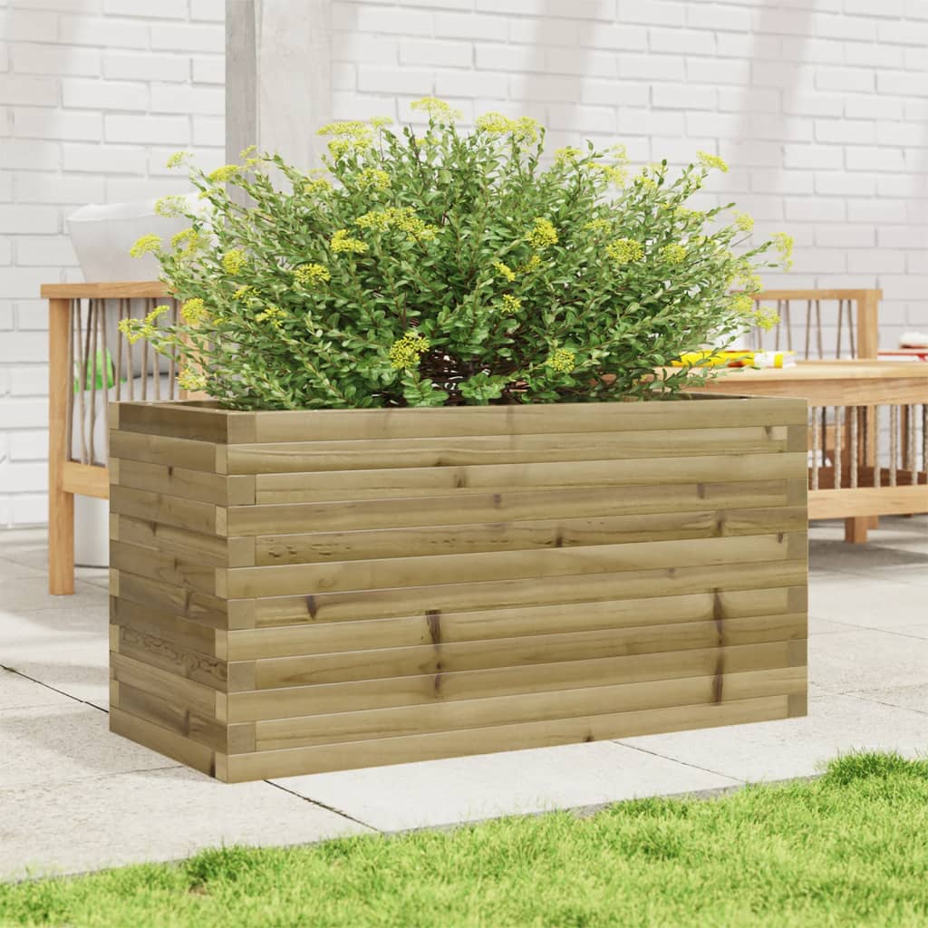 VidaXL Plantenbak 90x40x46 cm geïmpregneerd groenenhout