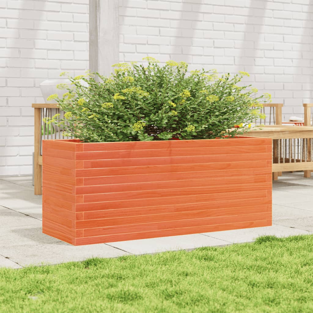 VidaXL Plantenbak 110x40x46 cm massief groenenhout wasbruin