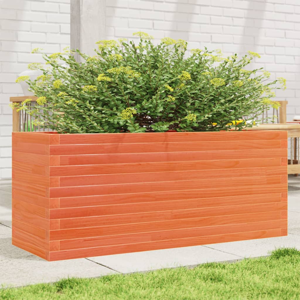 VidaXL Plantenbak 110x40x46 cm massief groenenhout wasbruin