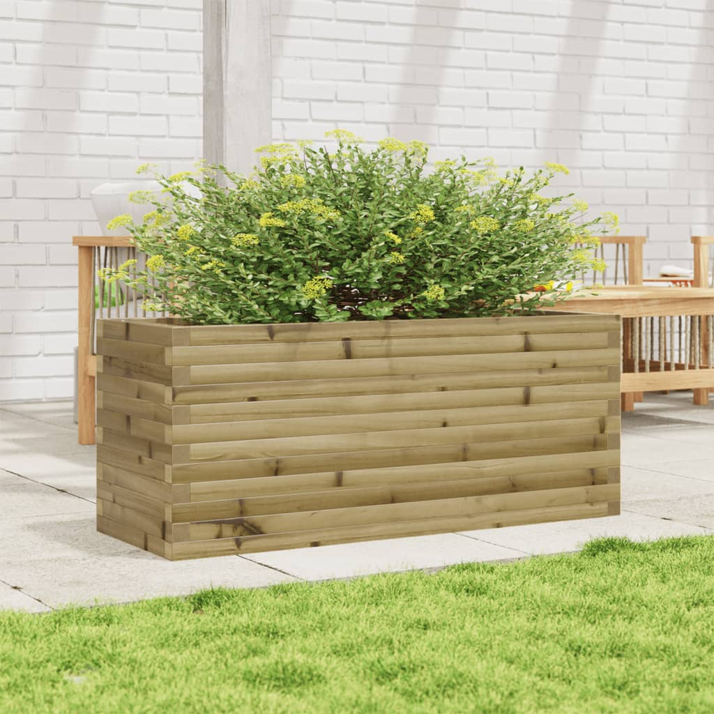 VidaXL Plantenbak 110x40x46 cm geïmpregneerd groenenhout