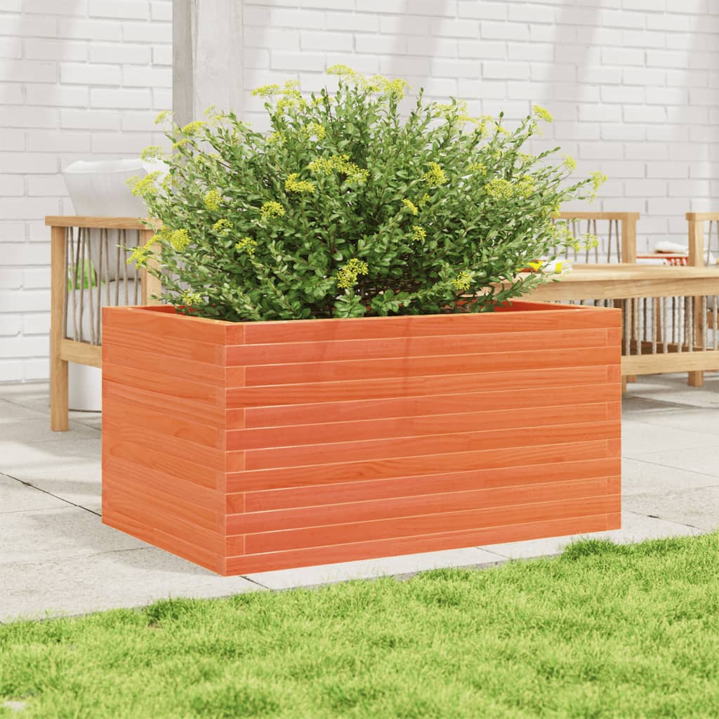 VidaXL Plantenbak 90x60x46 cm massief groenenhout wasbruin