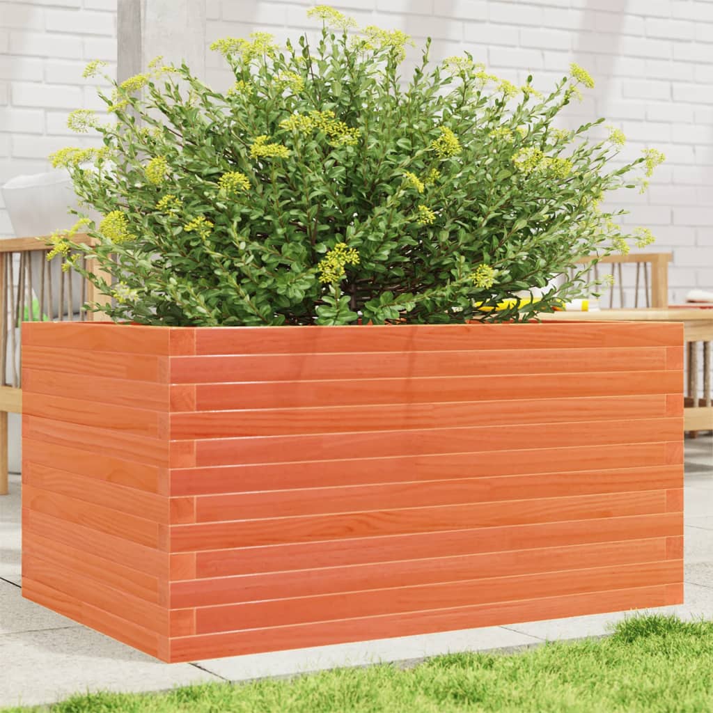VidaXL Plantenbak 90x60x46 cm massief groenenhout wasbruin
