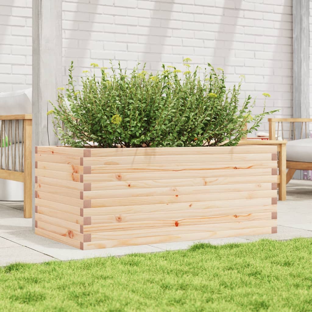 VidaXL Plantenbak 110x60x46 cm massief groenhout