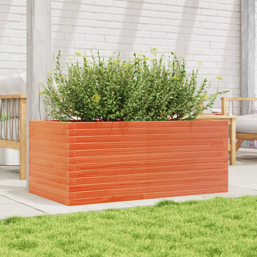 VidaXL Plantenbak 110x60x46 cm massief groenhout wasbruin