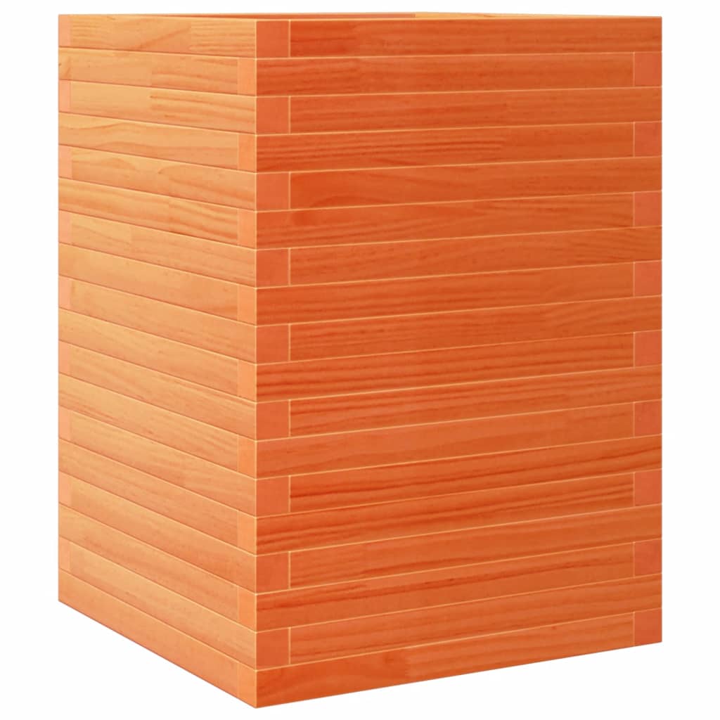 VidaXL Plantenbak 50x50x68,5 cm massief groenhout wasbruin