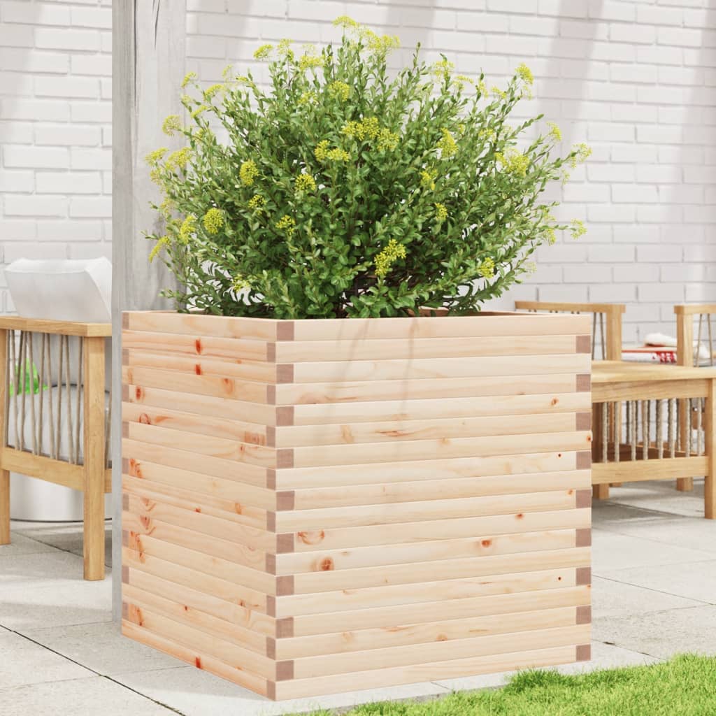 VidaXL Plantenbak 70x70x68,5 cm massief groenhout