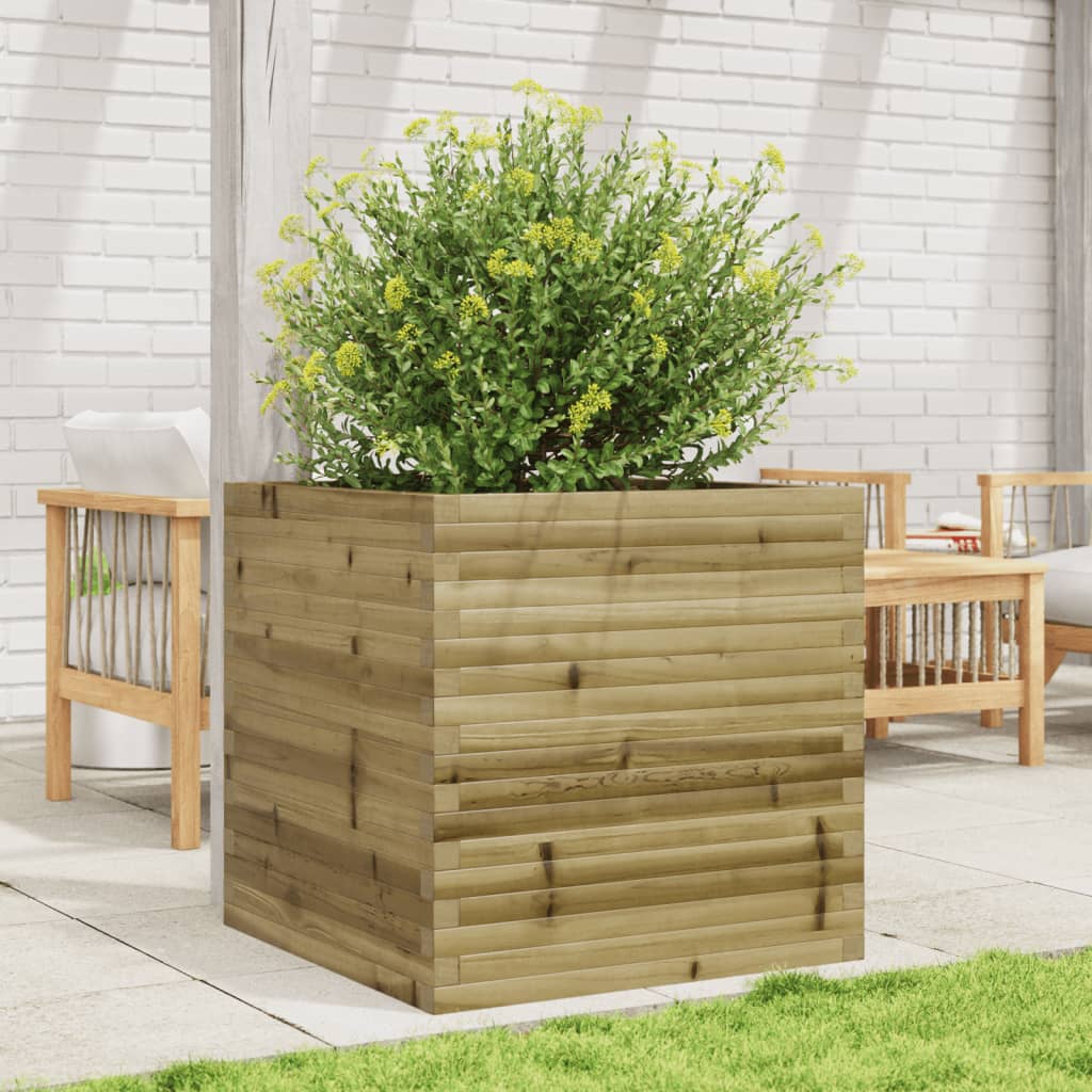 VidaXL Plantenbak 70x70x68,5 cm geïmpregneerd groenenhout