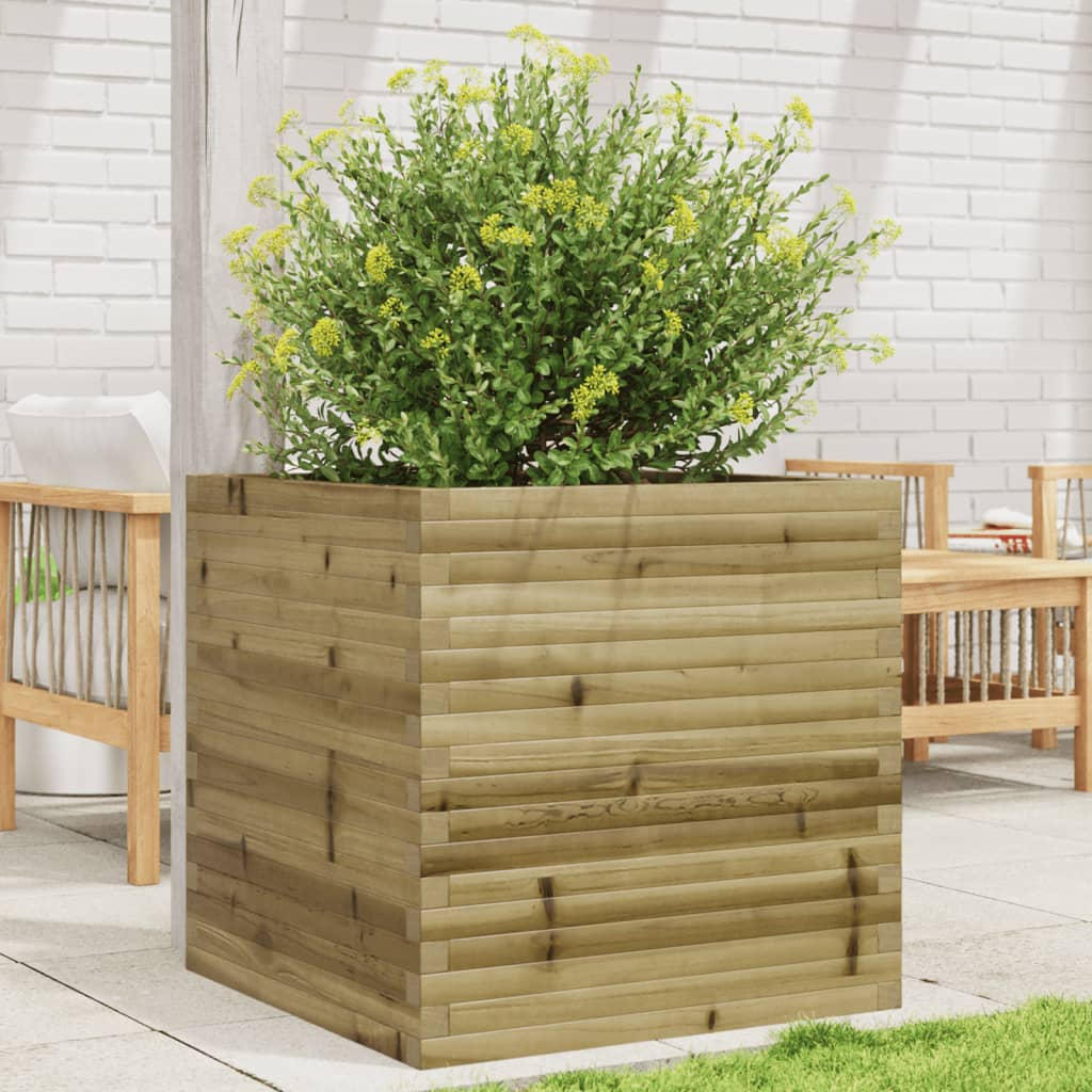 VidaXL Plantenbak 70x70x68,5 cm geïmpregneerd groenenhout