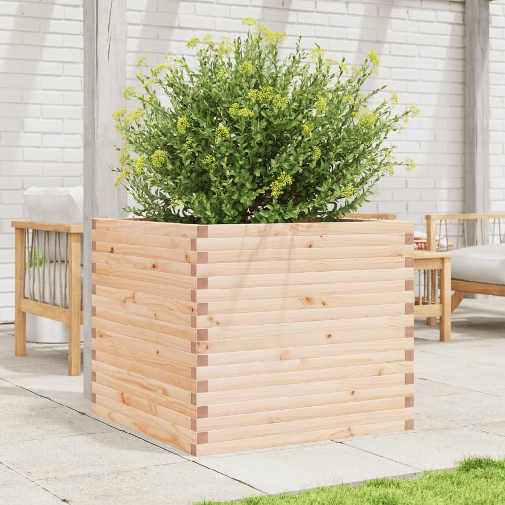 VidaXL Plantenbak 80x80x68,5 cm massief groenhout