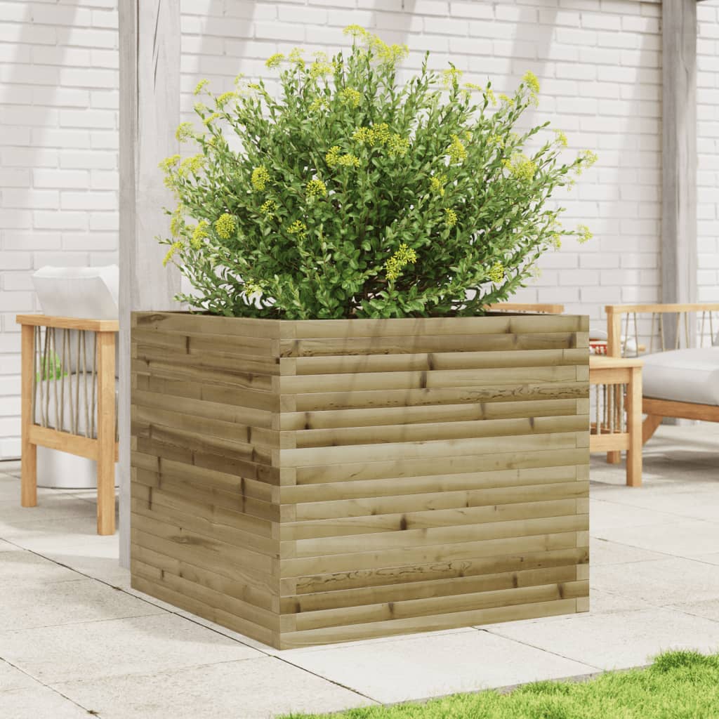 VidaXL Plantenbak 80x80x68,5 cm geïmpregneerd groenenhout