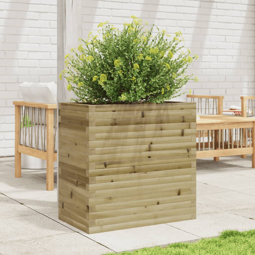 VidaXL Plantenbak 70x40x68,5 cm geïmpregneerd groenenhout