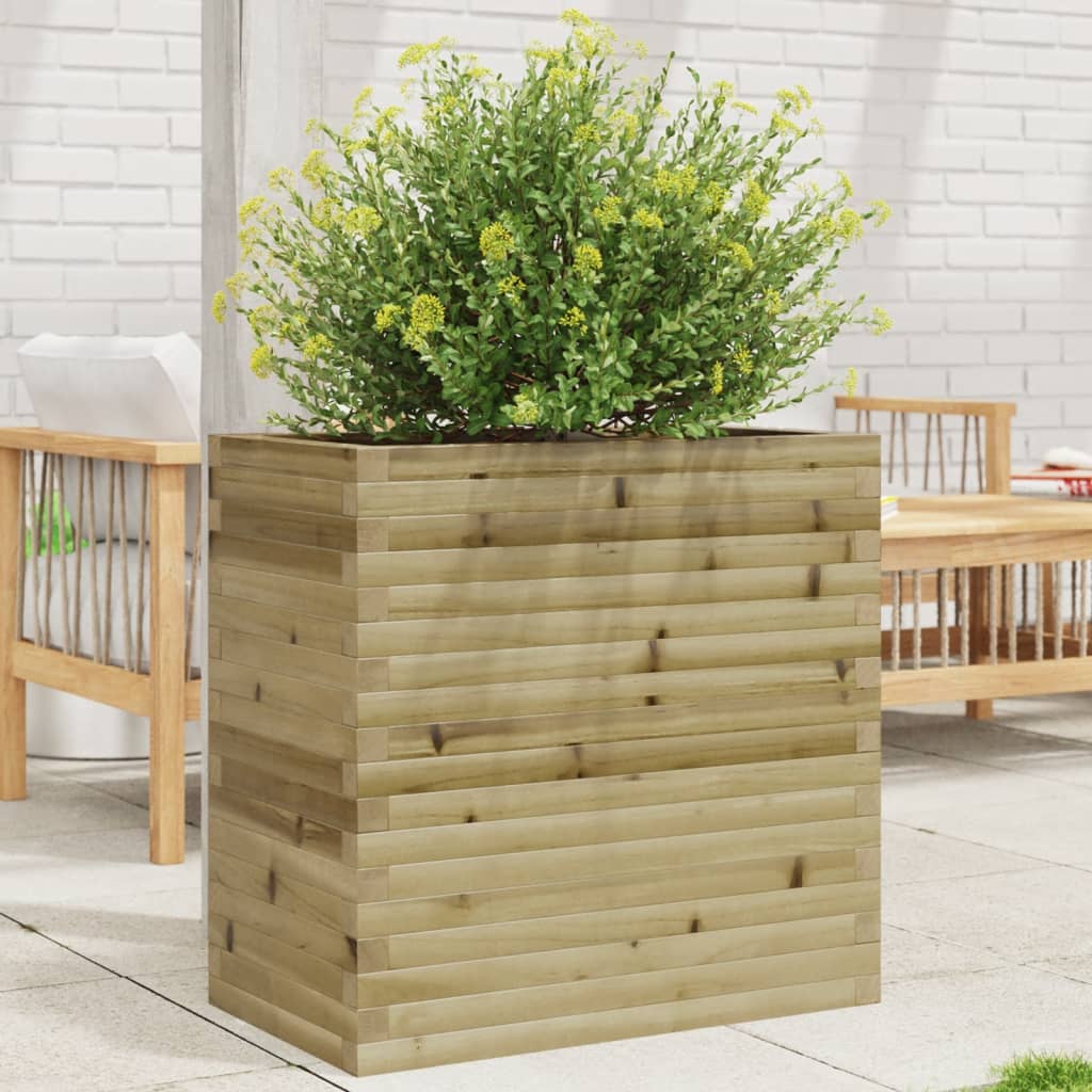 VidaXL Plantenbak 70x40x68,5 cm geïmpregneerd groenenhout