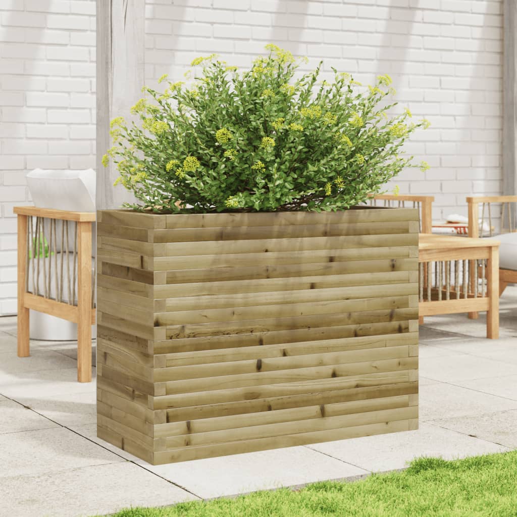VidaXL Plantenbak 90x40x68,5 cm geïmpregneerd groenenhout