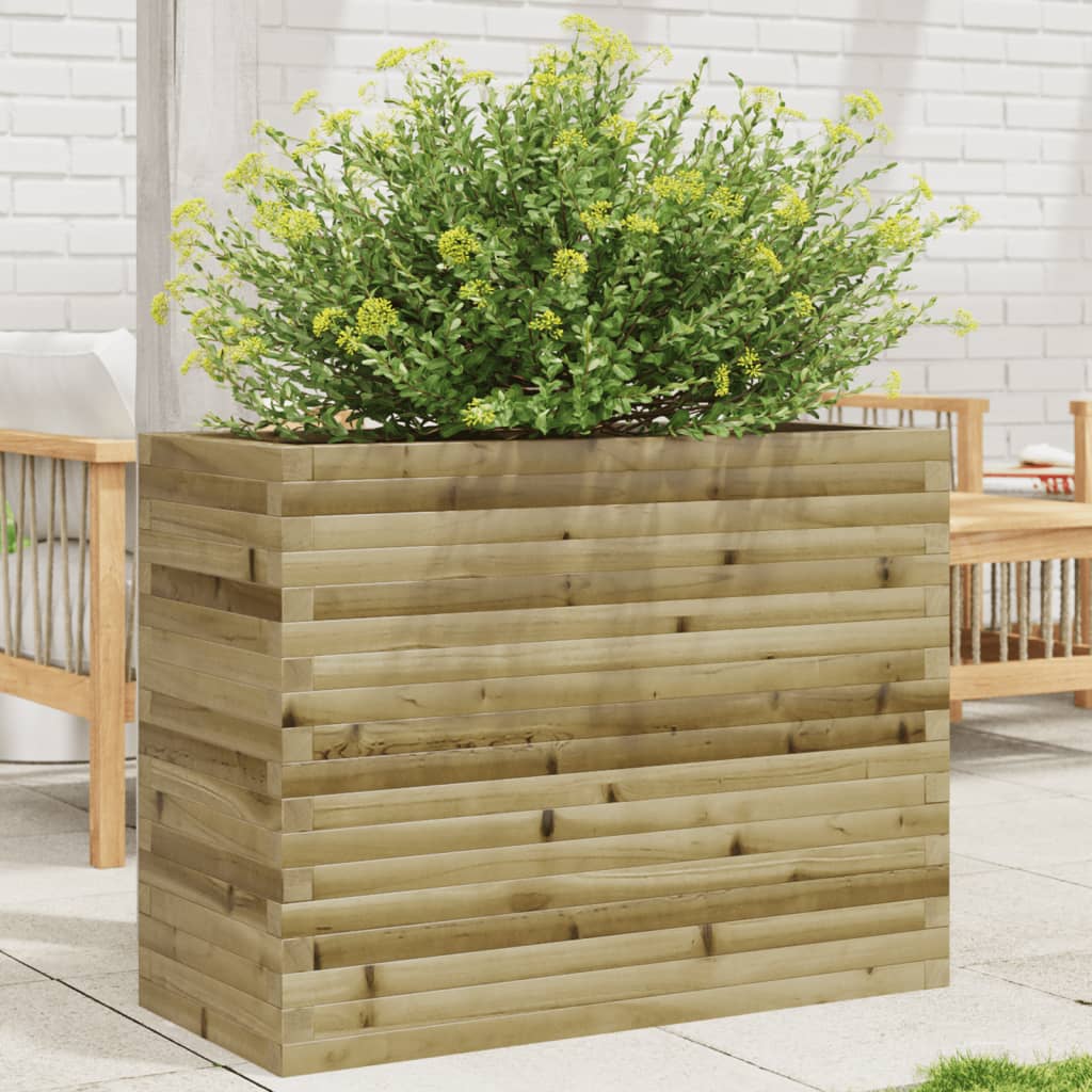 VidaXL Plantenbak 90x40x68,5 cm geïmpregneerd groenenhout