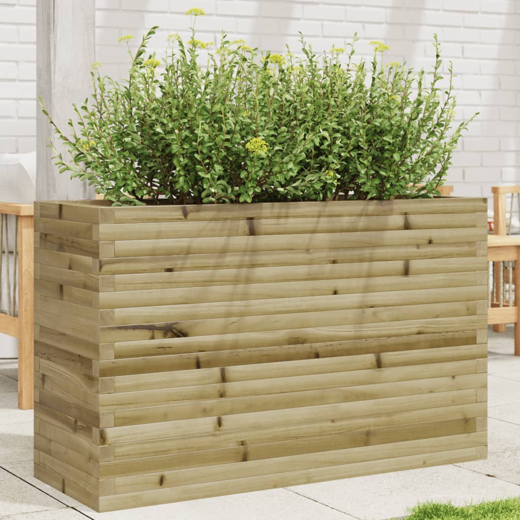 VidaXL Plantenbak 110x40x68,5 cm geïmpregneerd groenenhout