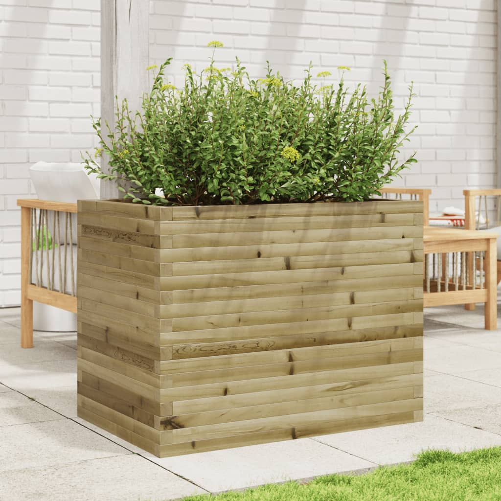 VidaXL Plantenbak 90x60x68,5 cm geïmpregneerd groenenhout