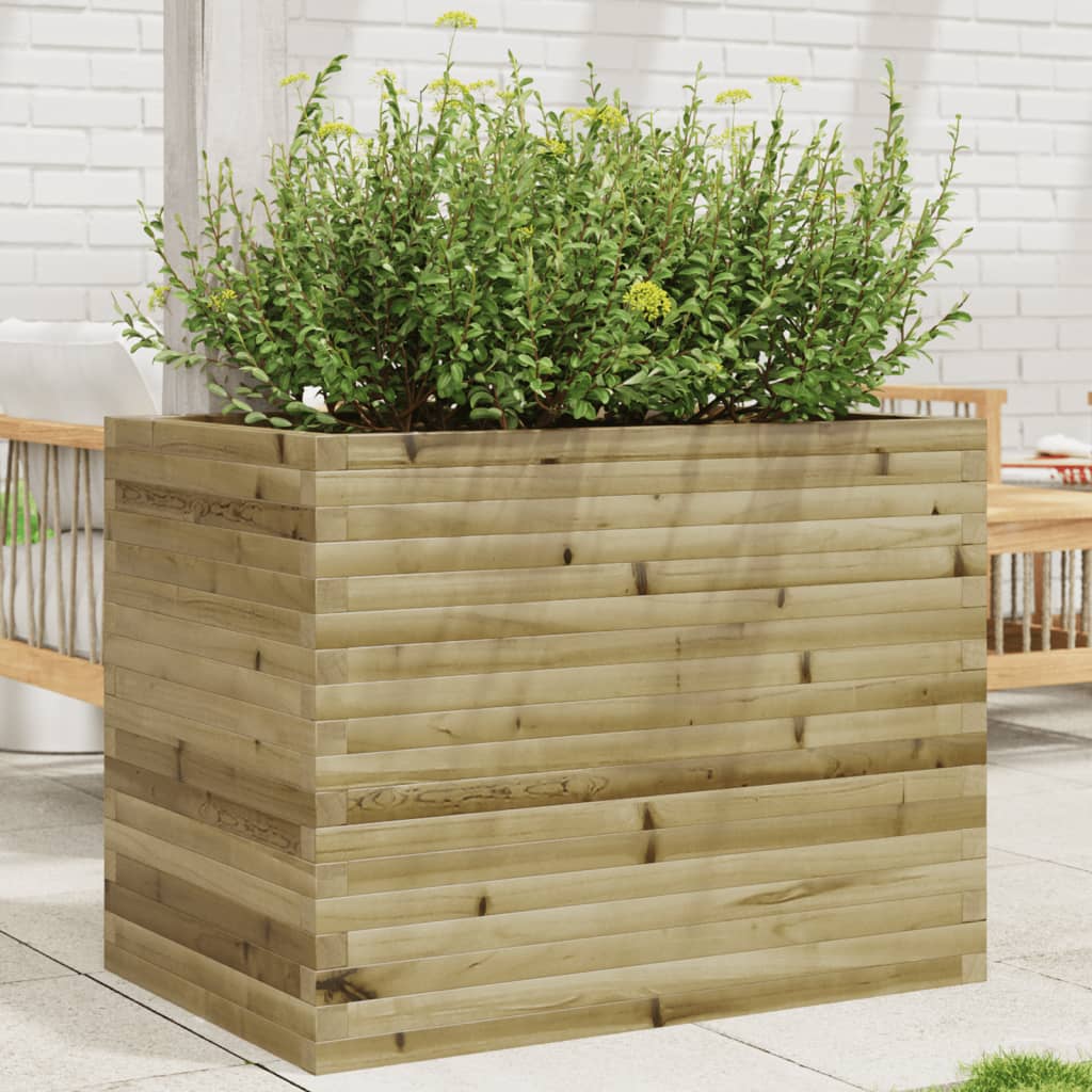 VidaXL Plantenbak 90x60x68,5 cm geïmpregneerd groenenhout
