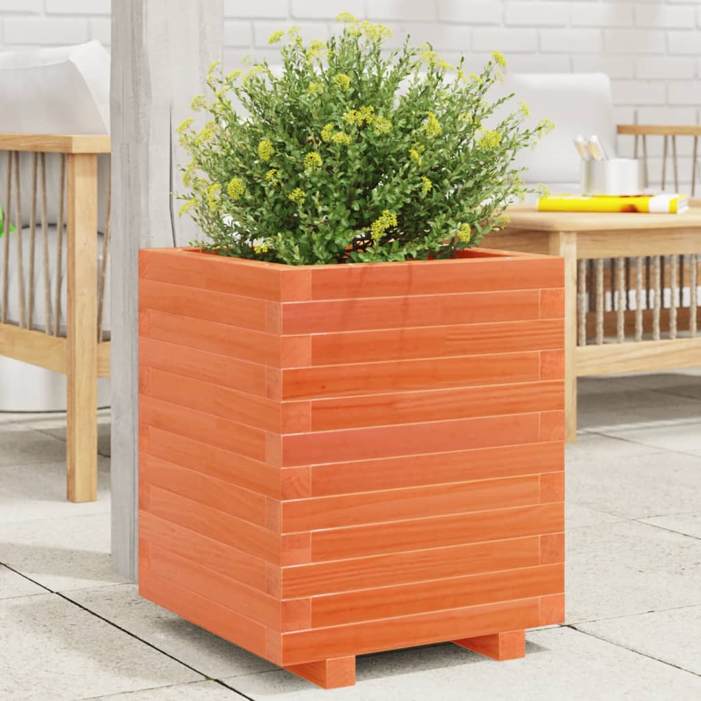 VidaXL Plantenbak 40x40x49,5 cm massief groenhout wasbruin