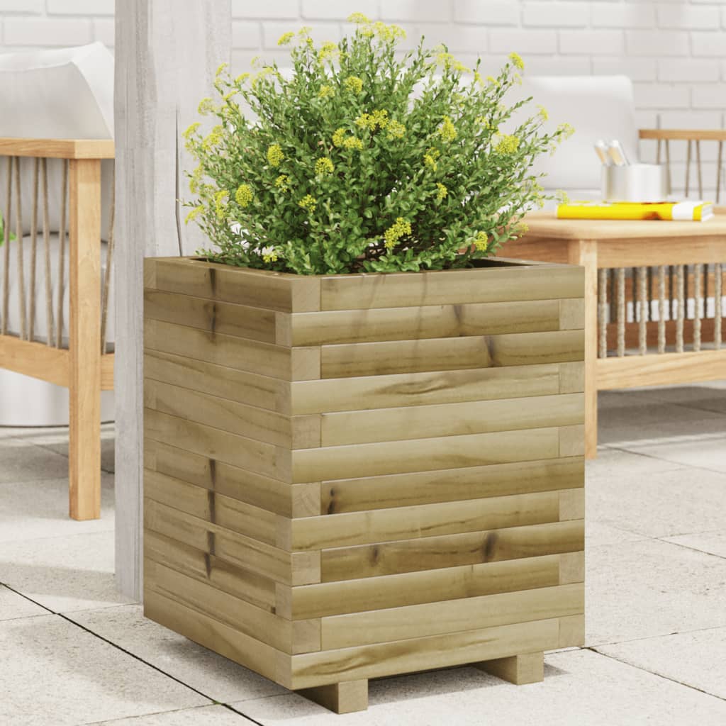 VidaXL Plantenbak 40x40x49,5 cm geïmpregneerd groenenhout