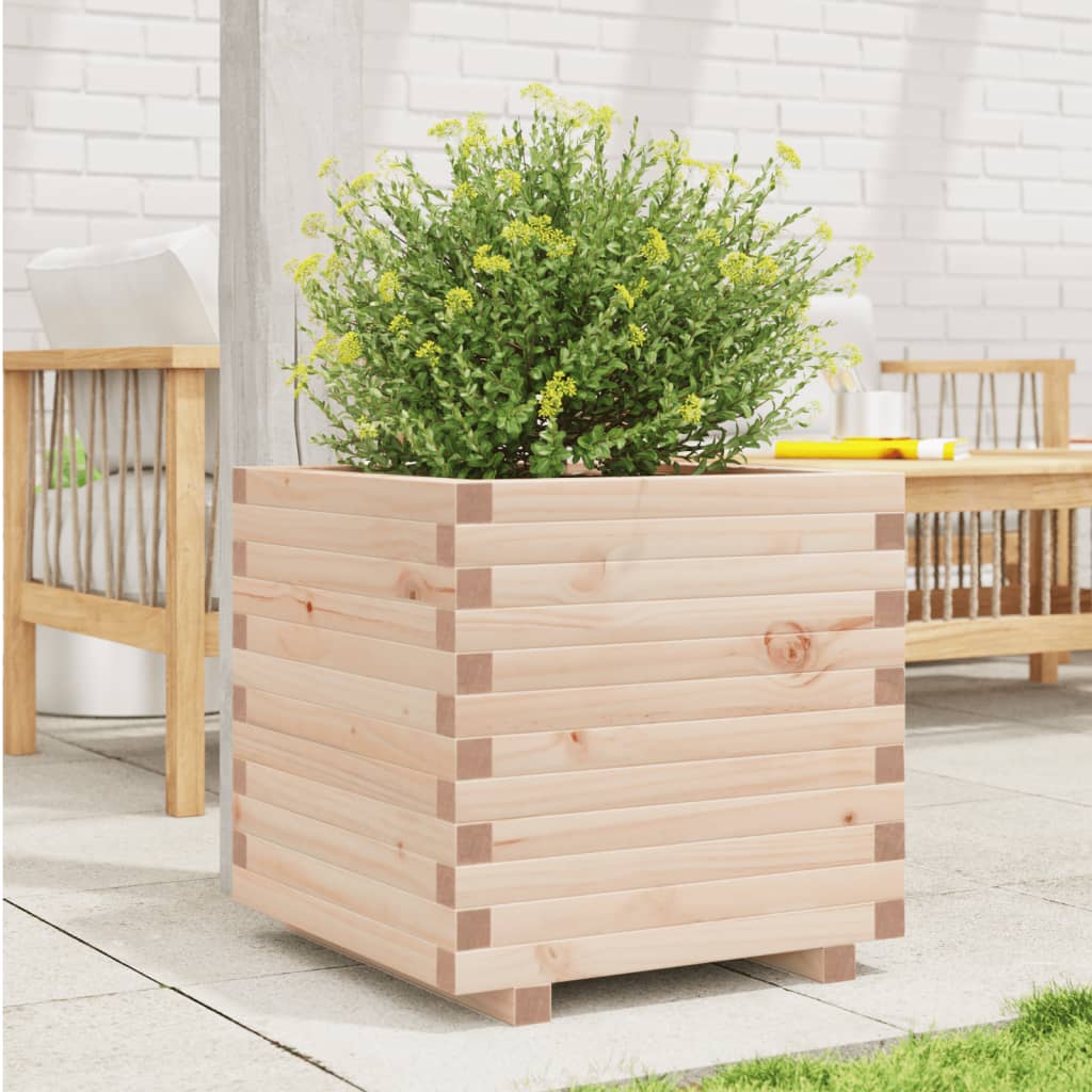 VidaXL Plantenbak 50x50x49,5 cm massief groenhout