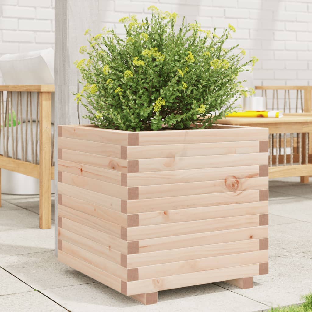 VidaXL Plantenbak 50x50x49,5 cm massief groenhout