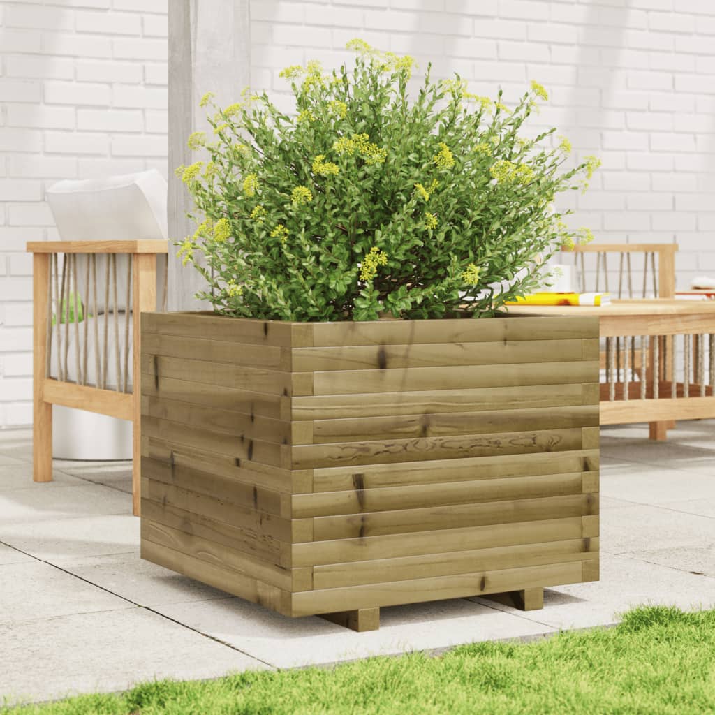 VidaXL Plantenbak 60x60x49,5 cm geïmpregneerd groenenhout