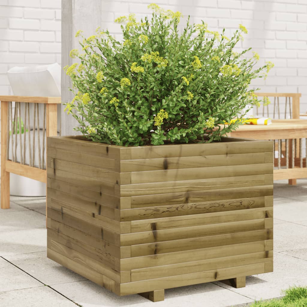 VidaXL Plantenbak 60x60x49,5 cm geïmpregneerd groenenhout