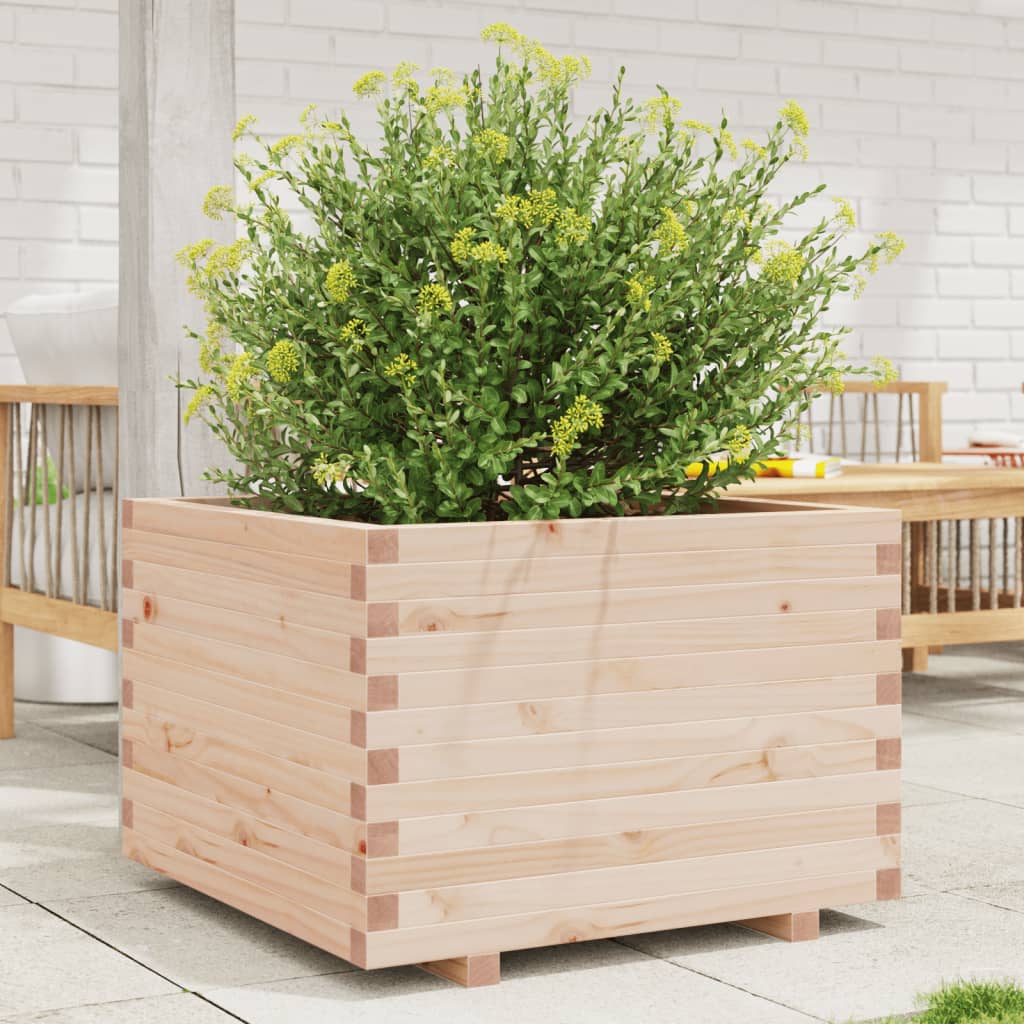 VidaXL Plantenbak 70x70x49,5 cm massief groenhout