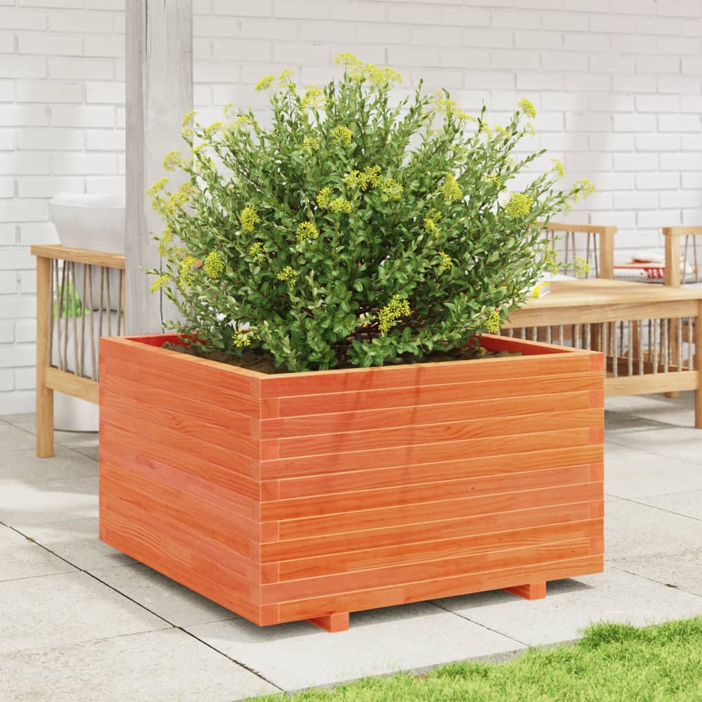 VidaXL Plantenbak 80x80x49,5 cm massief groenhout wasbruin